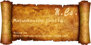 Matuskovics Csilla névjegykártya